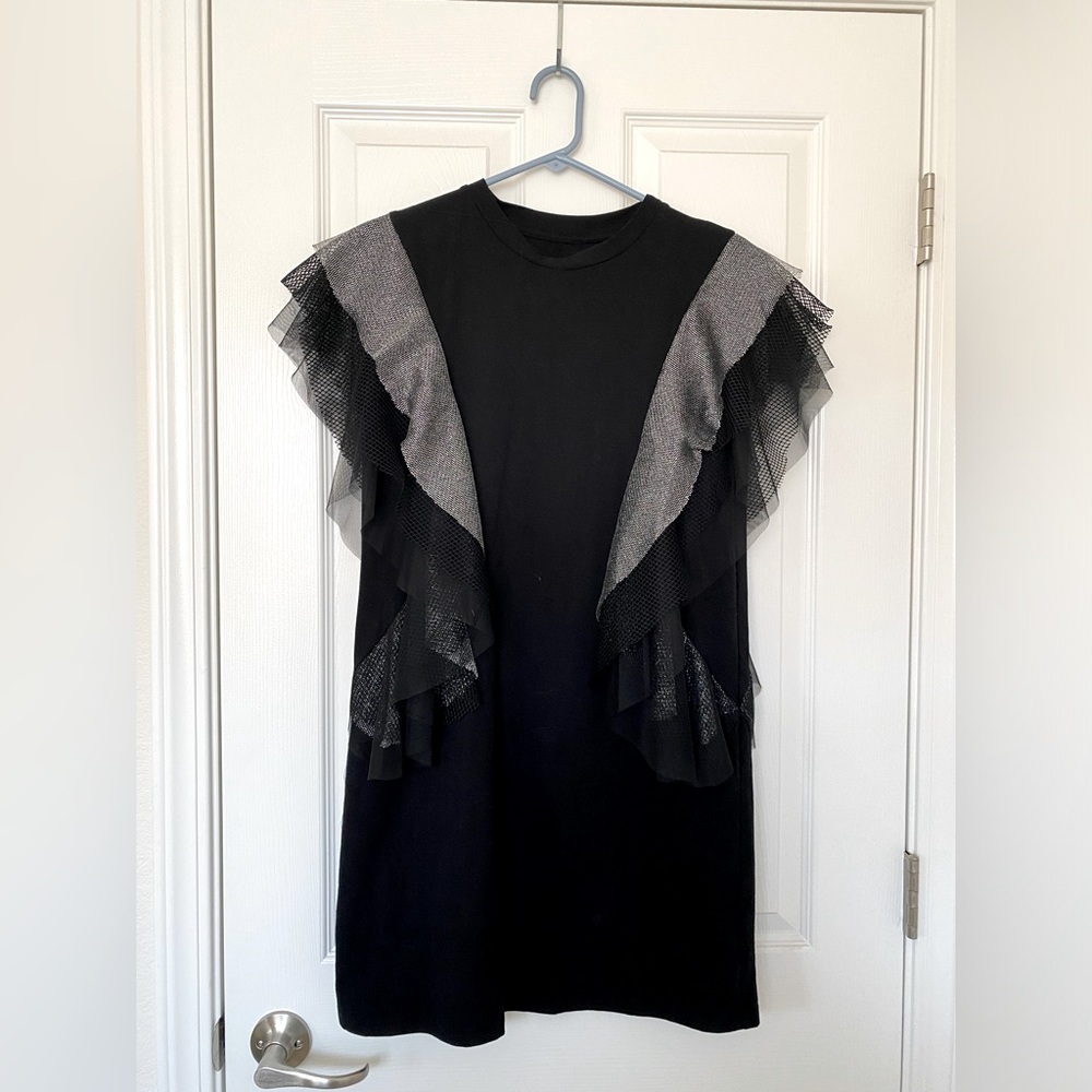 Women’s black cotton tshirt dress - US size S